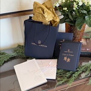 Harry Winston Navy and Gold Chocolate Set with Booklet